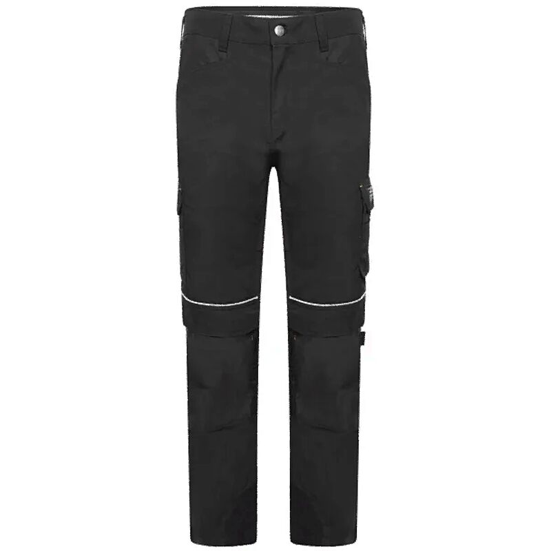Hybrid Stretch Trouser Knee Pad Pockets D+26 Waist 28' Black Regular - JCB