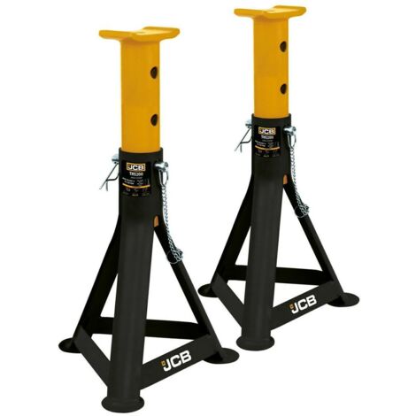JCBJCB Jeu de béquilles de béquille automatique, grande base pour une stabilité maximale. Verrouillage du camion (2T jack stand de).