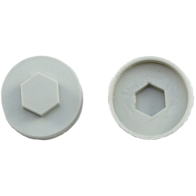 JCP CONSTRUCTION PRODUCTS Goosewing Grey Cover Caps - 16mm - Box of 1000