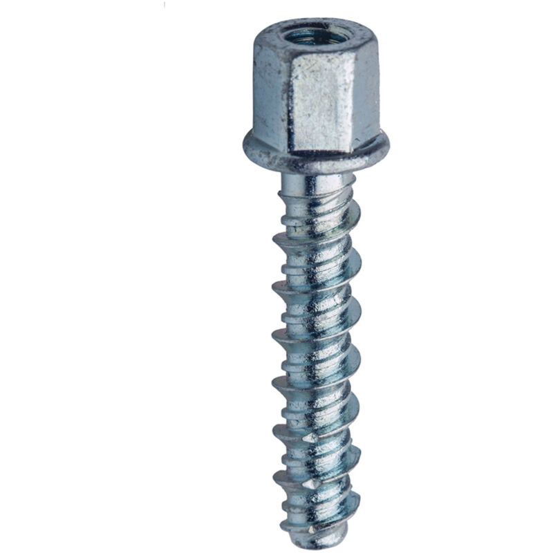 Jcp Fixings Internally Threaded Socket Bolts BZP M8 6/8 x 55mm Box of 100 Silver M8 - 6/8 x 55mm