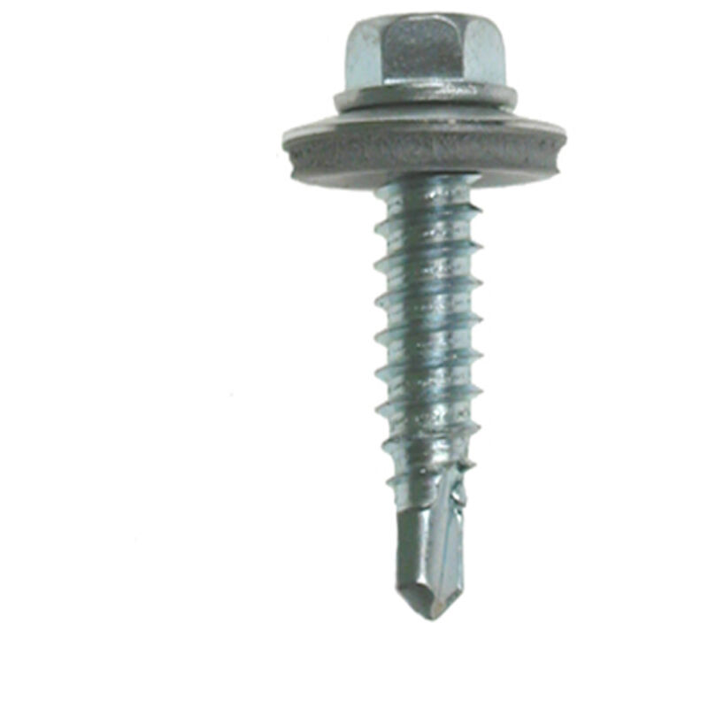 Jcp Fixings Metalfix Stitching Screws 16mm Washer Silver 6.3 x 25mm