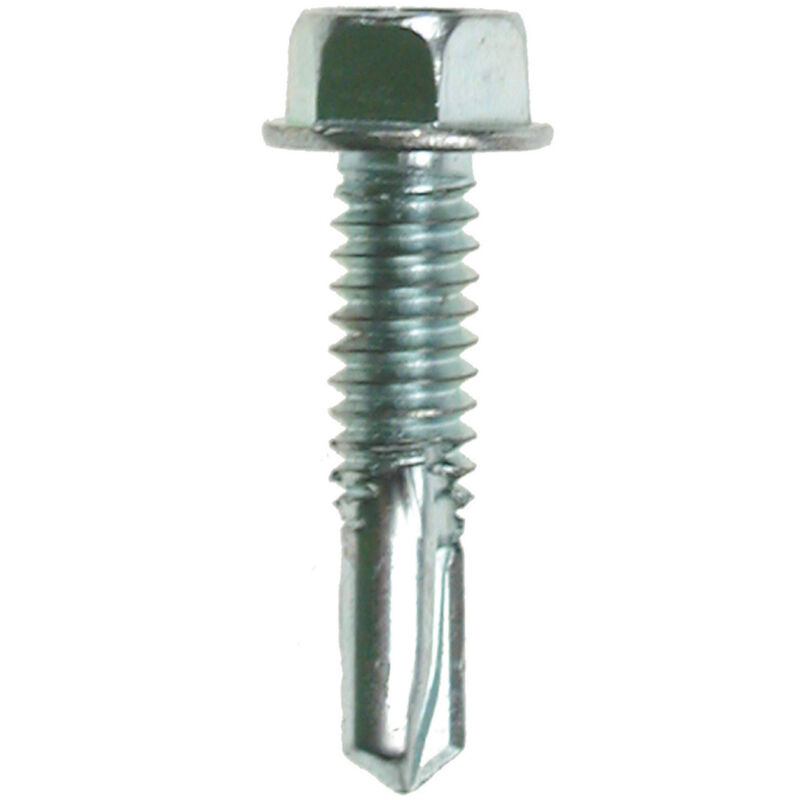 JCP CONSTRUCTION PRODUCTS Self-Drilling Screws 4.2 x 25mm - Box of 200 in Silver