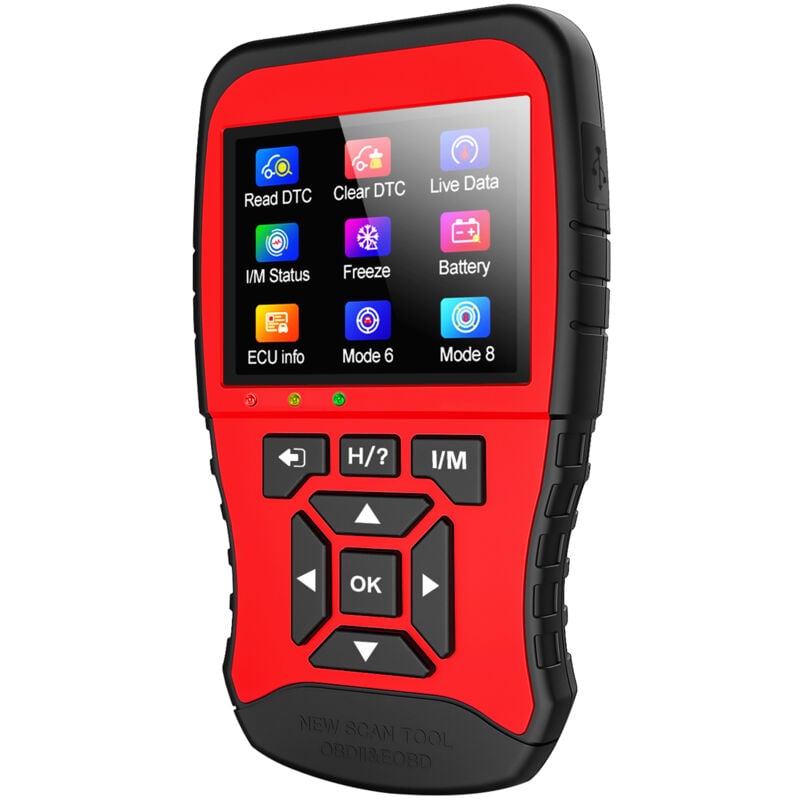 Lifcausal - JD906 Lecteur de codes OBD2 et can pour voiture Outil d'analyse de diagnostic de voiture Graphiques de surveillance de préparation i/m en