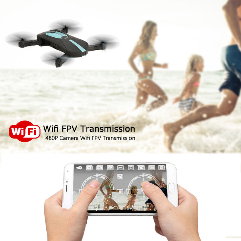 

JD-18 0.3MP Camara Wifi FPV Plegable Selfie Pocket Drone G-Sensor Barometro Control de altura RC Quadcopter, rojo - Jdtoys