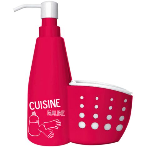 JE CHERCHE UNE IDEE CMKB5600 Dispenser con Supporto, Plastic, Viola/Rosa/Blu/Verde, 15 x 7 x 20.5 cm