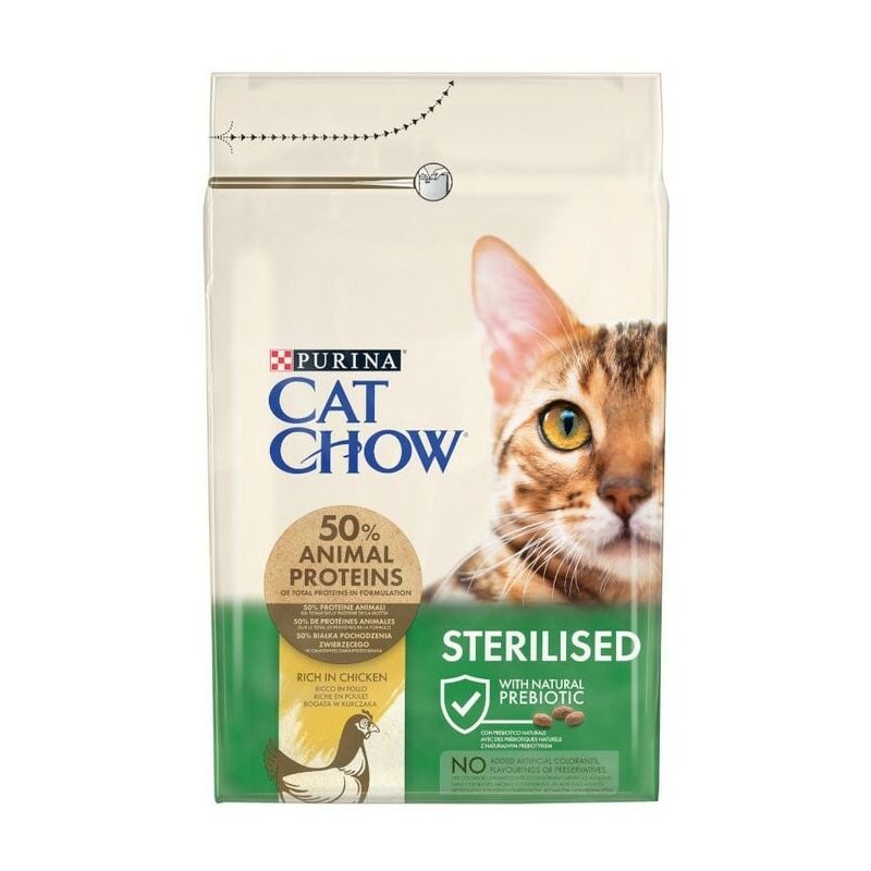 Pienso para gatos esterilizados cat chow pollo 3 kg