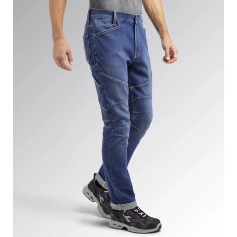 Jean de travail Diadora Utility PANT Stone Ergo Stretch - XXXL - Blue Jeans