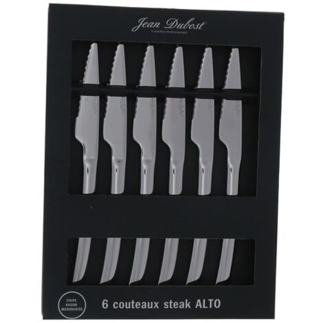 JEAN DUBOST - ALTO COFFRET 6 COUTEAUX STEAK INOX MIROIR