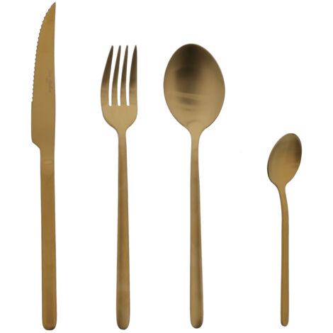 JEAN DUBOST - ANURADHA GOLD Coffret 16 pièces inox