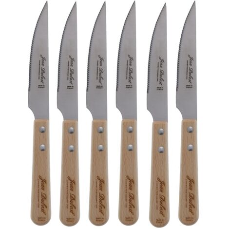 JEAN DUBOST - COFFRET 6 COUTEAUX GRILL HETRE MICRODENTE