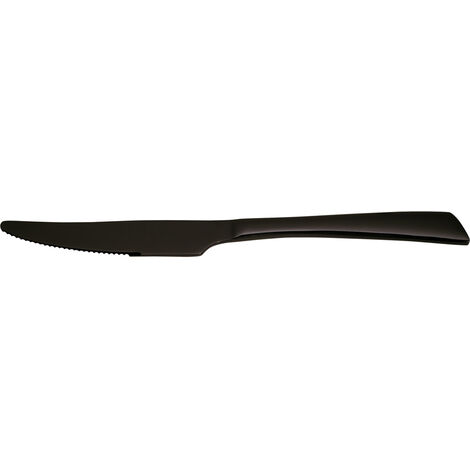Jean Dubost - Couteau de table monobloc Delta black inox (lot de 6)