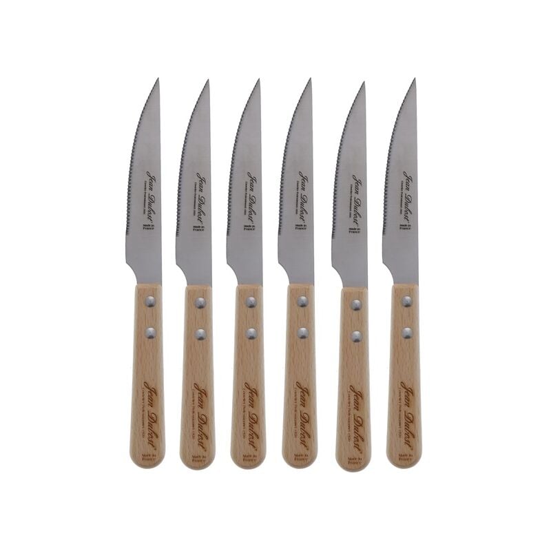Coffret 6 couteaux grill hetre microdente - Jean Dubost