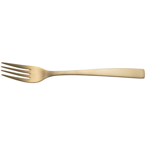 Jean Dubost - Fourchette de table monobloc Jet doré (lot de 6)