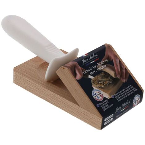 JEAN DUBOST - SABOT CALE  HUITE EN BOIS AVEC COUTEAU HUITRE MANCHE POLYPRO