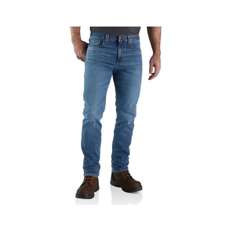 Jean de travail Rugged Flex Straight Tapered 102807 CARHARTT Houghton Bleu clair T.38 - 102807-H39-W30/L32