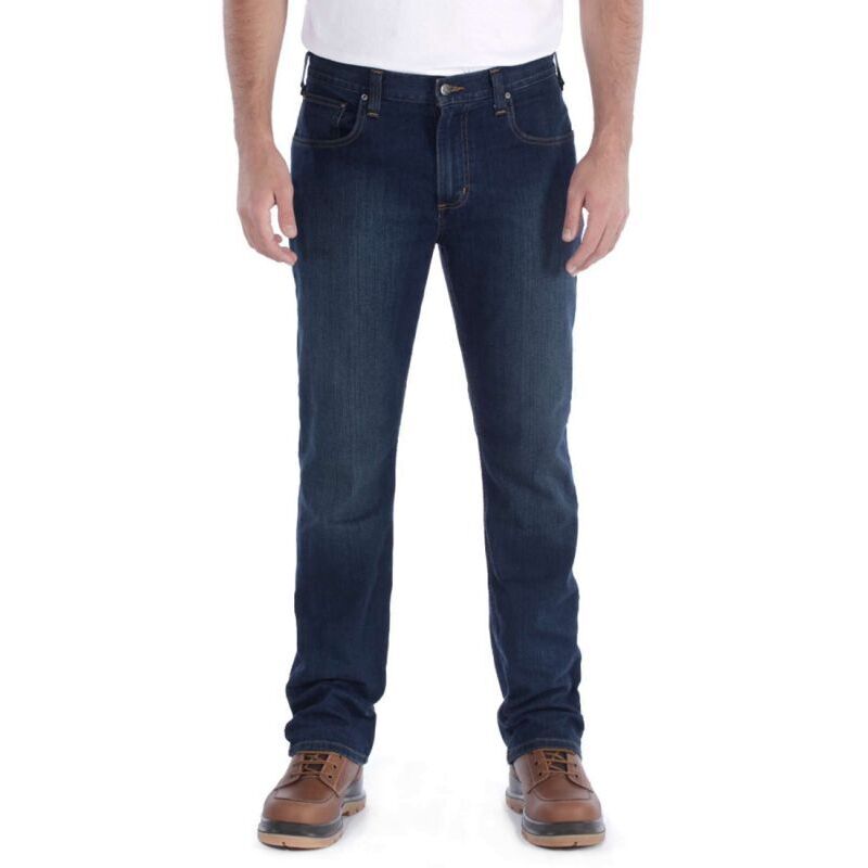 Carhartt - Jean de travail homme Rugged Flex 102807 - Bleu foncé - 40 - Jambes standards