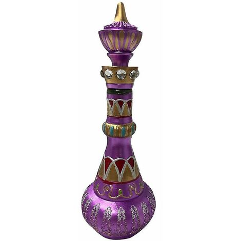 Jeannie Bottle Hand-painted Purple Resin Ornaments for Home Decoration (1pcs-Purple)