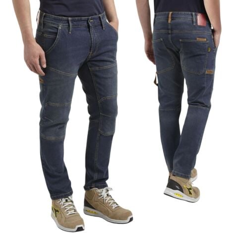 Jeans da lavoro Diadora Utility Cargo Denim - 34 - L/XL - Blu