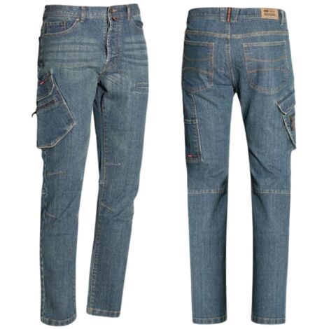 Jeans da Lavoro Stretch Multi Tasche Issa Jest Blu S