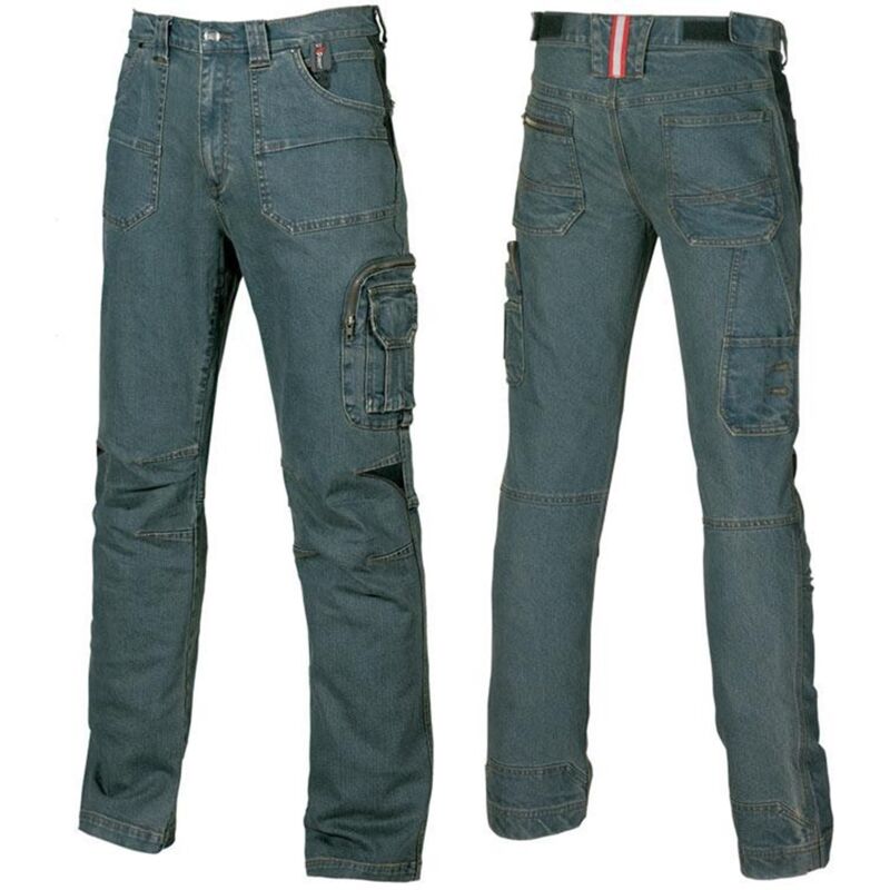 U-power - Jeans Da Lavoro u Power Traffic con Inserti Stretch, misura: 58 Blue