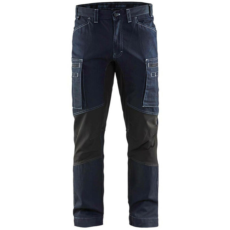 Blaklader - Pantalon de travail services stretch cordura denim Marine / Noir 52