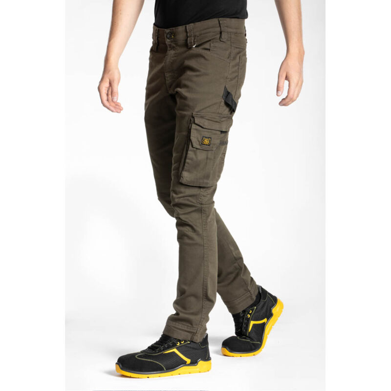 Rica Lewis - Jeans de travail multi poches stretch vert jobc Taille: 48