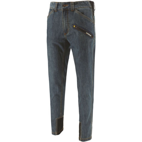 Jeans De Travail Slim – Caterpillar Trades Bleu – Denim Stretch – Multi-Poches – Confort & Résistance - 42