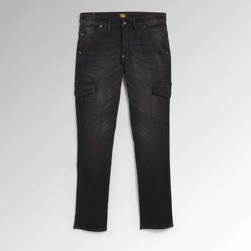 Diadora - Pantalon en jean de travail Pant Stone Cargo taille 36 noir
