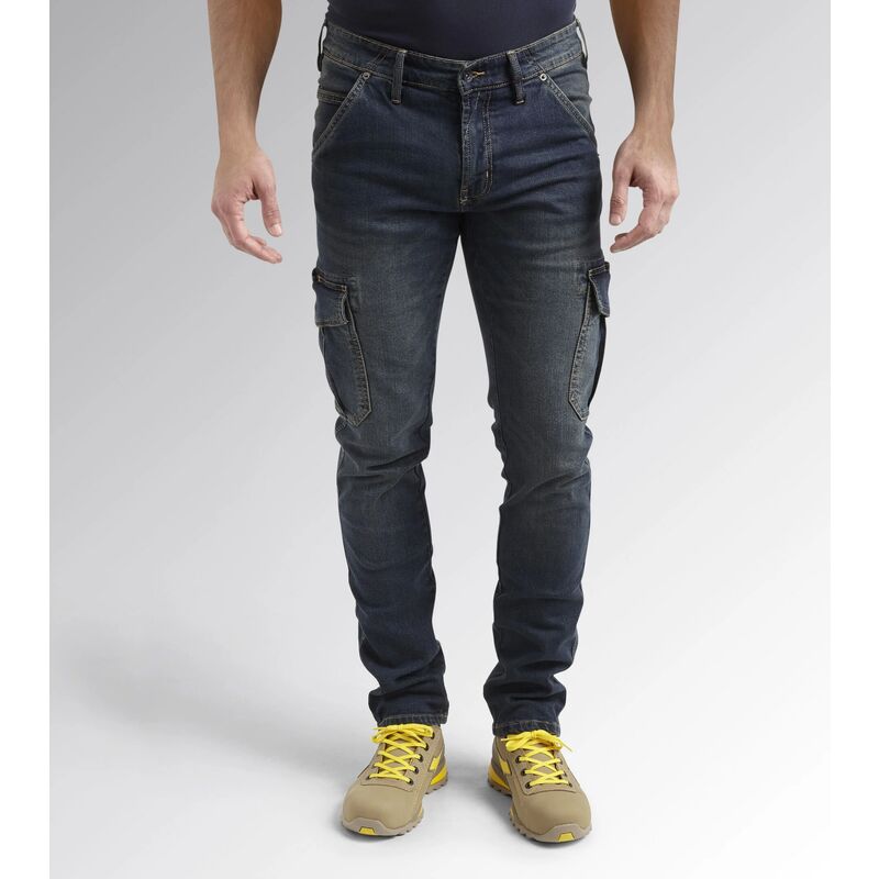 Jean de travail élastique stone cargo - Denim lavé l/xl - FR(46) - us (34)
