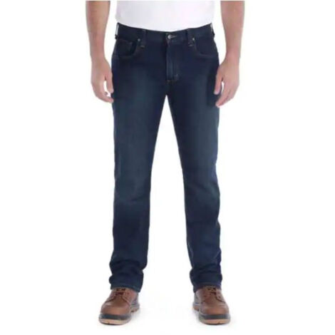 Jeans Rugged Flex Straight Tapered 102807 CARHARTT Erie Blue S.42 - 102807-491-W34L32