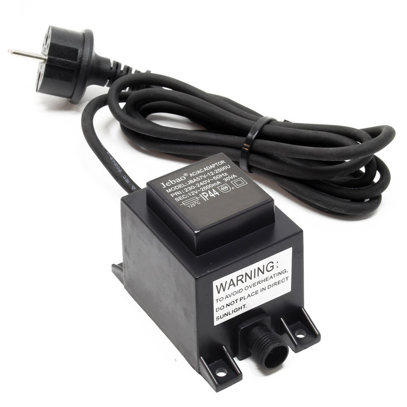 

Jebao JBA57V-12-2500U Netzteil 2 polig IP44 12 Volt 2500 mA 30 VA AC/AC