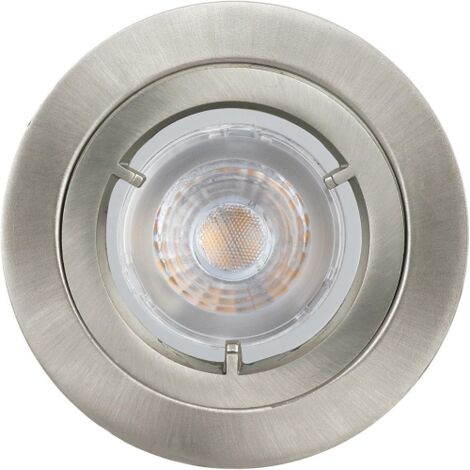 Jedi 563041227 SET 3 FARETTI DA INCASSO 230LM IP44 metallo argento [Classe di efficienza energetica A+]