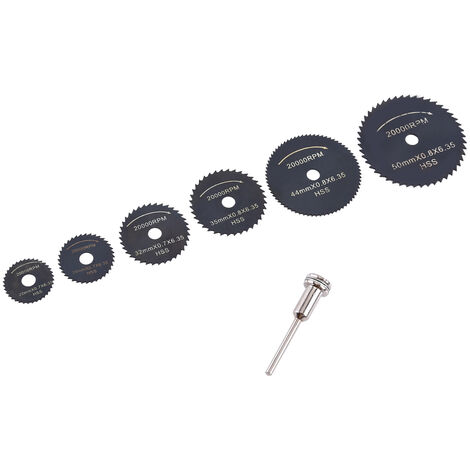 Jeffergarden 1 jeu de mini lames de scie circulaire HSS disque de coupe outils électriques pour bois plastique aluminium