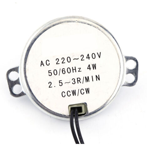 Jeffergarden 1 moteur synchrone 220-240 V CA à engrenages 4 W CW/CCW (2,5-3 tr/min)