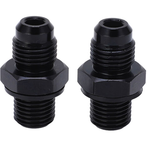 Jeffergarden 1 paire 6AN-1/4NPS adaptateur de refroidisseur d'huile de Transmission raccord en alliage d'aluminium antirouille noir Type court