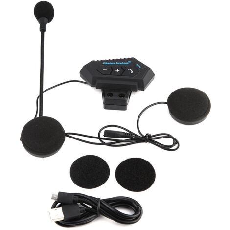 Jeffergarden 1 paire casque de moto casque BT casque haut-parleurs prise en charge des appels mains libres