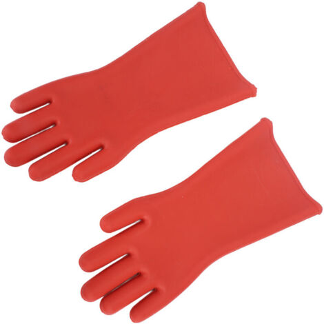 Jeffergarden 1 paire de gants isolés électriques, caoutchouc classe 00, isolant haute tension pour réparation d'électricien 12KV