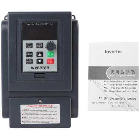 Jeffergarden 1-Phase 220V Input 3-Phase 380V Output 1.5KW VFD Contrôleur de vitesse à onduleur à fréquence variable