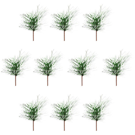 Jeffergarden 10 Pièces Branches D'aiguilles de Pin Artificielles, Branches Adaptables pour Guirlande de Noël et Décoration de Jardin de Vacances à la Maison (210911LS05)
