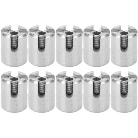 Jeffergarden 10 pièces colliers de câble croisés inox M10 – Fixation câble 4mm – Pour intérieur et extérieur – Résistance et esthétique