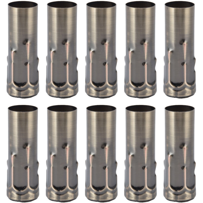 Eosnow Tube métallique E14 pour support de lampe à bougie, accessoires d'éclairage de Base de lampe 25x80mm Bronze 10 pièces