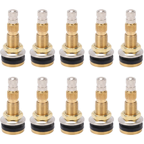 Jeffergarden 10 pièces tige de Valve de pneu Tubeless Air liquide en laiton 1 7/8in TR618A pour trou de Valve de tracteur 0.625in