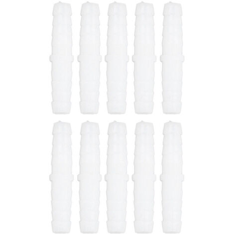 Jeffergarden 10 pièces tuyau en plastique Barb raccord droit égal barbelé épisseur Mender Joint Union adaptateur 6-6mm