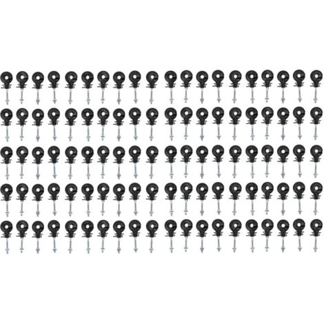 Jeffergarden 100 ensembles d'isolateurs pour clôture électrique, poteaux en fer, système de réseau électrique, élevage