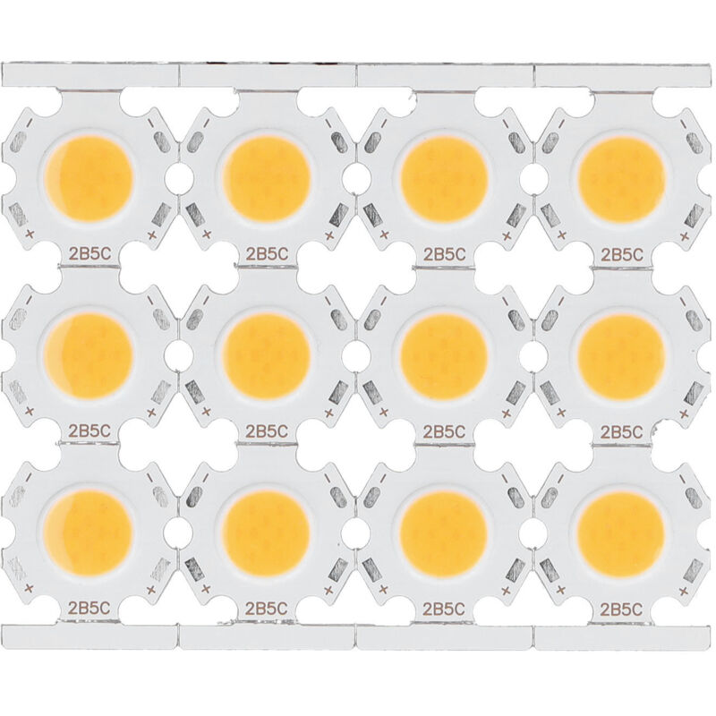 12 pièces puces led cob composant émetteur de lumière 5W 15-17V pour bricolage projecteurs Downlight plafonnier lumière chaude - Jeffergarden
