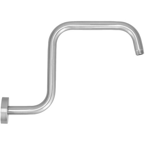 Jeffergarden 13in S Forme Bras De Douche Américain En Acier Inoxydable Pommeau De Douche Riser Extension Support Salle De Bains Accessoire Brossé