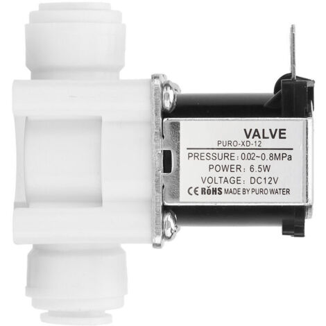 Jeffergarden 1pc DC 12V DC électrovanne électrique en plastique connexion rapide normalement fermée