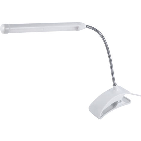 Jeffergarden 1Pc USB lumière LED pince sur pince lit Table étude bureau lampe de lecture blanc