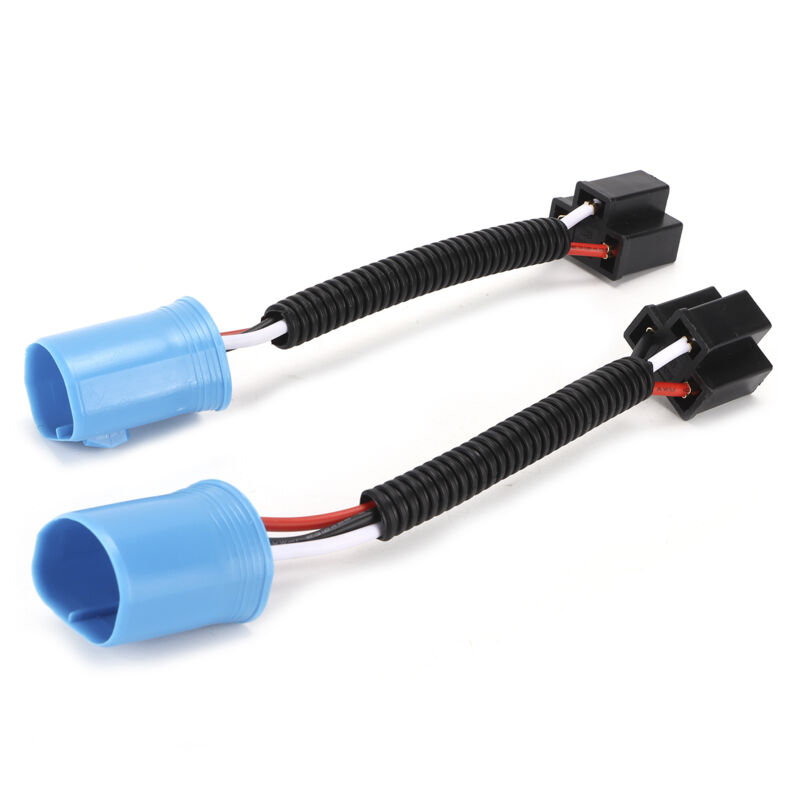 Jeffergarden 2 adaptateurs de connecteurs de faisceau de câbles 9007 mâle vers H4 9003 femelle, de remplacement pour phare Hummer H2 12V-24V