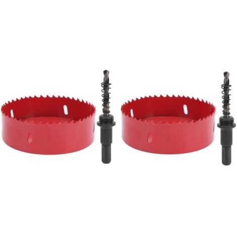 Jeffergarden 2 ensembles de coupe-scie cloche bimétallique pour panneau d'aluminium trou de feuille de fer PVC ouvert 120165mm(105mm)
